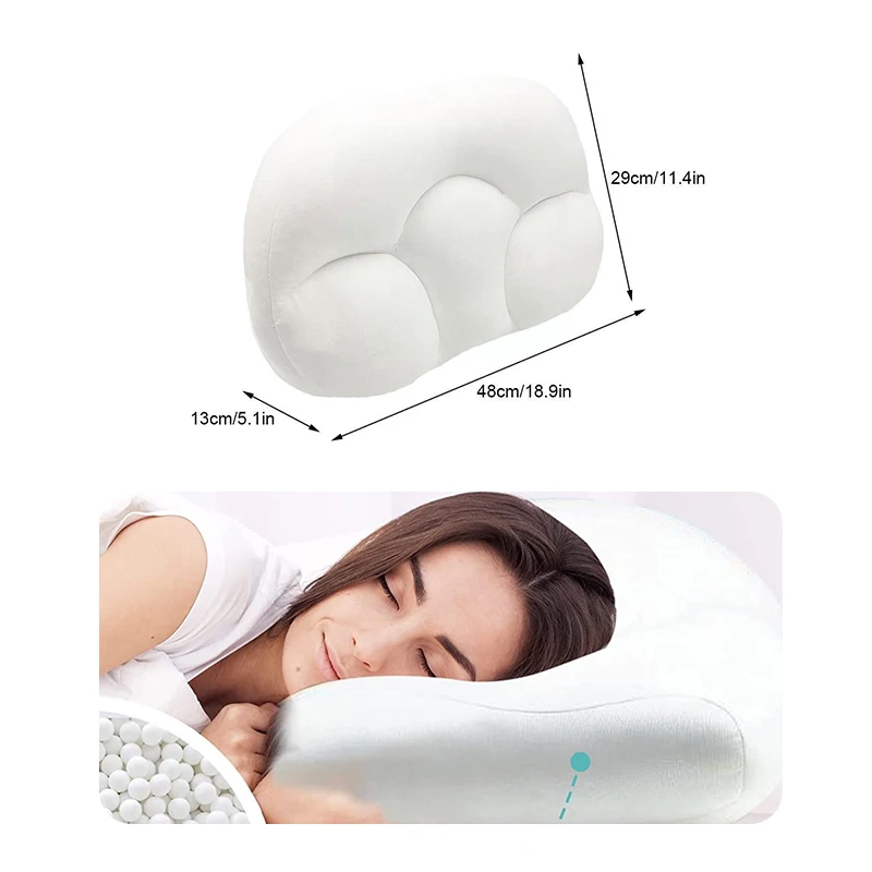 1pcs 만능 수면 베개 계란 슬리퍼 메모리 폼 소프트 정형 목 베개 릴리스 3D 목 마이크로 에어볼 베개 딥
