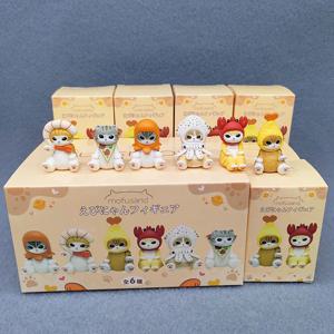 새로운 Mofusand KITAN 일본 새우 고양이 새로운 3세대는 동물 시리즈 블라인드 박스 딸기 고양이 깜짝 선물이 되고 싶어합니다