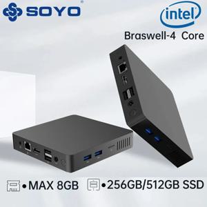 SOYO M3 미니 PC: 강력한 8GB RAM, 256GB, 512GB SSD, 인텔 J3710, 윈도우 10 컴팩트, 가정, 비즈니스, 게임용으로 이상적