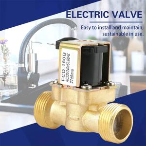 황동 전기 솔레노이드 밸브 AC220V DC12V 통합 수도꼭지 솔레노이드 밸브 제어용 정상 폐쇄 G1/2''