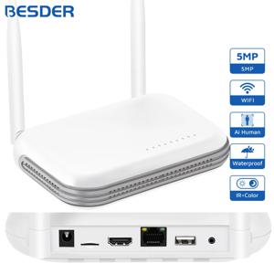 무선 보안 시스템용 Wi-Fi NVR, Onvif 네트워크 비디오 녹음기, 지지대 얼굴 인식, 2.5 인치 HDD iCSee, 8CH, 4CH, 6MP, H.265