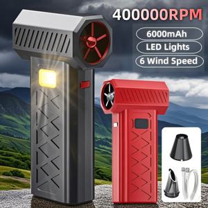 폭력적인 팬 400000RPM 강력한 에어 블로워 터보 팬 LED 디스플레이 및 조명 먼지 청소기 6단 속도 브러시리스 터보 제트 블로워