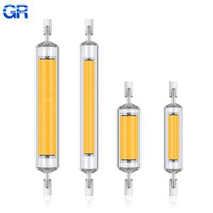 높은 전력 5W 10W 20W LED R7s COB 유리관 118mm J118 78mm J78 Cob 전구 AC 110V 220V 240V Lampadas 할로겐 램프 교체