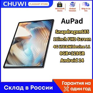 CHUWI 태블릿 AuPad 안드로이드 14 태블릿, 10.95 인치 FHD + 2K 디스플레이, 스냅드래곤 685, 8GB RAM, 128GB ROM, 13MP AF, 후면 7000mAh, 18W, 4G LTE 탭