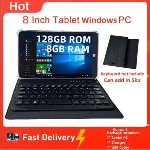 8.0 인치 최신 판매 8GB DDR3 RAM 128GB eMMC 64 비트 AR1 Windows 10 태블릿 PC Z8300 CPU 1280*800 픽셀 듀얼 카메라 쿼드 코어