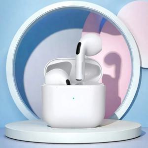 Pro4 TWS Bluetooth 헤드폰 9D 스테레오 무선 이어폰 InEar HiFi 이어 버드 Xiaomi 용 마이크가있는 핸즈프리 헤드셋