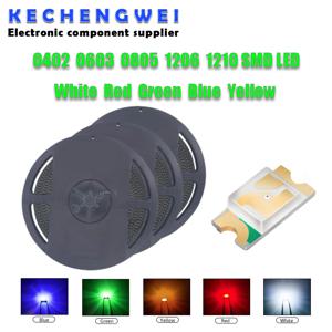 1릴 0402 0603 0805 1206 1210 SMD LED 다이오드 빛 노란색 빨간색 녹색 파란색 흰색 4000PCS 3000PCS 2000PCS
