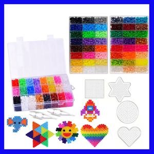 하마 비즈 5MM Pegboards 다림질 종이 다채로운 퓨즈 비즈 키트 구슬 키트 어린이를위한 장난감 다림질 비즈