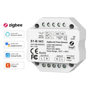 Tuya Smart Life WiFi Zigbee RF AC Triac Dimmer LED Controller Push Switch Control 110V 220V 230V Wireless Remote f Alexa Google