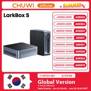 CHUWI LarkBox S 미니 PC 코어 1220P, 16GB RAM, 512GB SSD, 게임용 PC UHD 그래픽 데스크탑 컴퓨터, 윈도우 11, RGB 조명