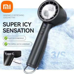 Xiaomi 휴대용 소형 팬 냉동 에어컨 휴대용 자동 고속 Led 디스플레이 높은 풍력 Usb 충전 팬