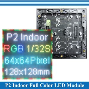 P2 LED 스크린 패널 모듈 128*128mm 64*64 픽셀 1/32 스캔 실내 3in1 SMD 풀 컬러 P2 LED 디스플레이 패널 모듈