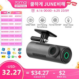 2024 차량용 DVR 24 시간 주차 모니터, 와이파이 및 앱 제어, 70mai 대시 캠 M310, 1296P 나이트 비전 F2.0 조리개, 신제품