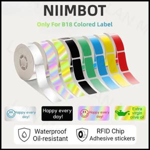 NIIMBOT B18 프린터 라벨, 열전사 라벨 프린터/컬러 라벨용 테이프, 오래 지속되는 페이딩 방지, 14x30mm 시리즈.