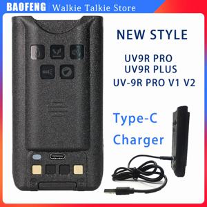 Baofeng 워키 토키 UV-9RPlus 배터리 유형-C UV 9R Pro V1 UV9R PLUS 라디오용 유형-C 충전으로 충전식 배터리 확대