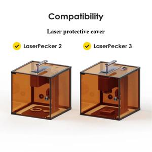 LaserPecker LP2 및 LP3 레이저 조각 기계 먼지 상자 레이저 보호 커버 지능형 보호 연기 배기 후드