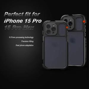 아이폰 15 Pro Max 15 Pro 스페셜용 확장 프레임 브래킷 렌즈 어댑터 알루미늄 메탈 폰 케이스 마그네틱 필터 CPL VND