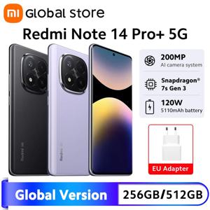 샤오미 레드미 노트 14 프로 플러스 5G 스마트폰 글로벌 버전, 120W 200MP OIS 카메라, 스냅드래곤 7s Gen 3, 6.67 인치 AMOLED 디스플레이