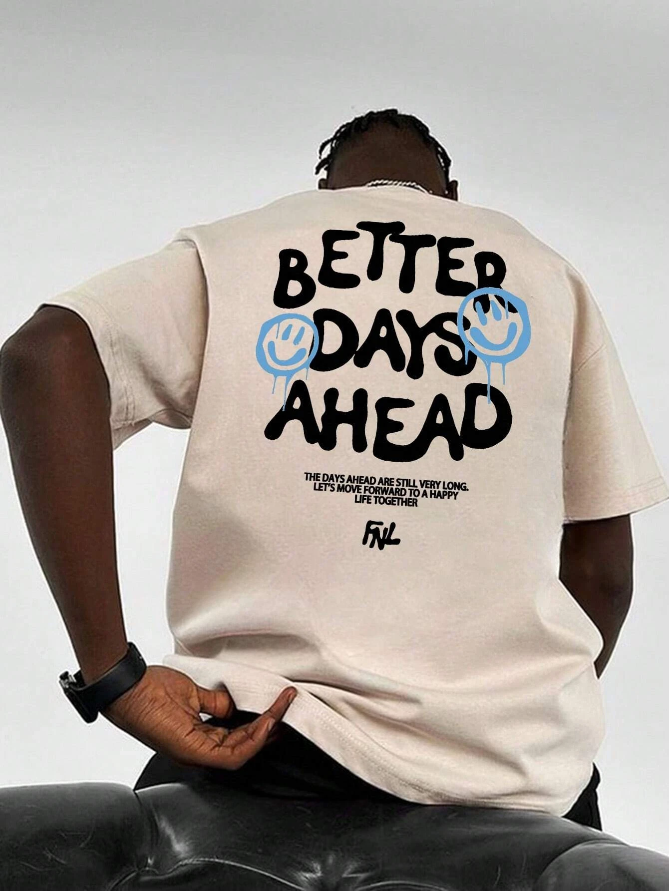 Better Days Ahead 남성 코튼 티셔츠 럭셔리 브랜드 패션 빅 사이즈 탑 캐주얼 반소매 streetwear classic new Arrival Tee