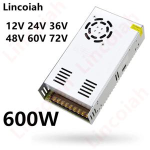 LED 조명 스트립용 조명 변압기, SMPS CNC, AC 100V, 220V, DC 12V, 24V, 36V, 48V, 60V, 72V, 600W, 8.3A, 10A, 12.5A, 16.7A, 25A, 50A