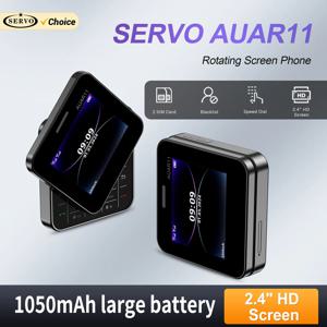 서보 AUAR11 회전 화면 휴대 전화 2G GSM 듀얼 SIM 블랙리스트 매직 음성 FM 라디오 스피드 다이얼 토치 미니 슬라이딩 핸드폰