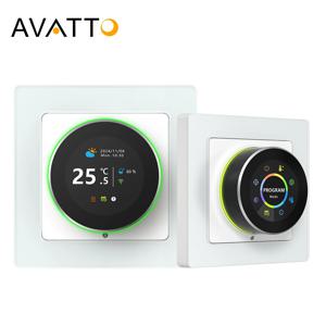 AVATTO Tuya WiFi 전기 바닥 난방 물/가스 보일러 온도 컨트롤러, 스마트 손잡이 온도 조절기 지원 Google 홈, Alexa