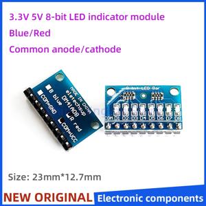 5PCS 3-24V 8 비트 파란색/빨간색 일반 양극/음극 LED 표시기 모듈 Arduiuo NANO UNO MEGA2560 용 브레드 보드 스타터 키트 보드