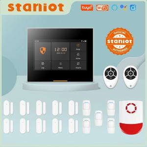 모션 센서 지원 Tuya 무선 WIFI Staniot 홈 보안 경보 시스템 Anti-dismantling Alarm App 원격 제어