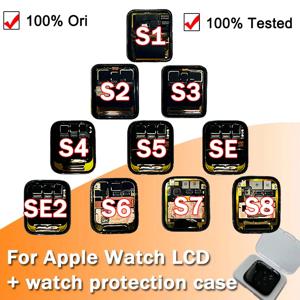Apple Watch 시리즈 1 2 3 4 5 6 7 8 SE SE2 38/42/40/44/41/45mm Lcd 디스플레이 스크린 디지타이저 어셈블리 용 OLED iWatch 대체