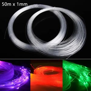 50mx0.75mm/1.0mm PMMA 플라스틱 광섬유 케이블 엔드 글로우 Led 라이트 클리어 DIY