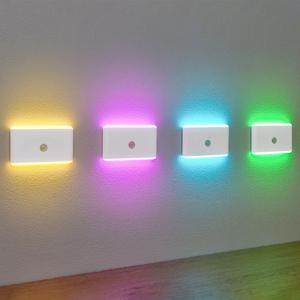 LED 모션 센서 야간 조명, 3가지 모드 계단 램프, 배터리가 포함된 조도 조절이 가능한 조명, 실내 침실 캐비닛 선물 캠핑 장식용
