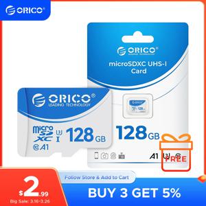 ORICO T3 128GB microSDXC UHS-I 메모리 카드, 70MB/s 읽기, 60MB/s, 4K UHD 재코딩, U3, Class10, V30, A1, 카메라용 마이크로 SD