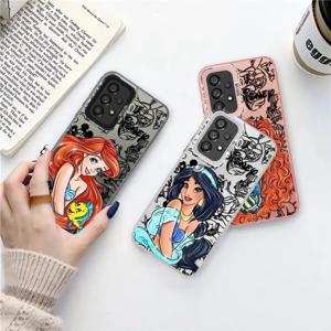 디즈니 프린세스 소프트 쉘 폰 케이스 (삼성 갤럭시 A53 A26 A36 A35 A71 A51 A56 A55 A72 A54 A52 A73 용)