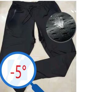 남성용 가랑이 더블 지퍼 여름 바지, 얇은 에어컨 바지, 통기성 대형 캐주얼 바지, 신축성 슬림 비스코스