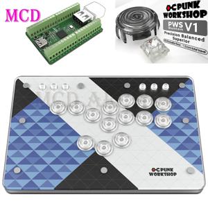 펑크 워크샵 미니 히트박스 SOCD 파이팅 스틱 컨트롤러 기계식 단추, PC, 안드로이드, 스위치, PS4 아케이드 2023 최신