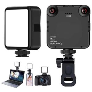 LED 비디오 라이트 휴대용 사진 온 카메라 3000K-6000K DSLR 카메라 캠코더 Gopro Vlog 용 바이 컬러 조명 콜드 슈