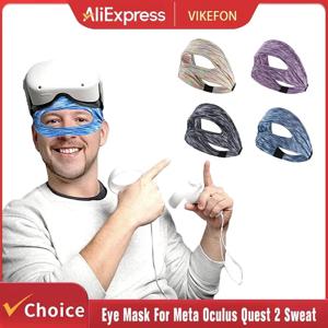 Meta Oculus Quest 2 용 VIKEFON 아이 마스크 스웨트 밴드 VR 안경 커버 Quest 2 액세서리 용 통기성 가상 현실 헤드셋