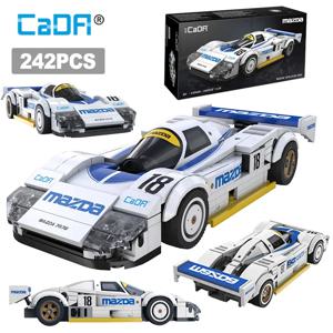Cada 1:24 테크니컬 드리프트 레이싱 카, C42 럭셔리카 로고 모델 빌딩 블록, 도시 지구력 스포츠카 브릭 장난감, 어린이 선물
