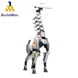 BuildMoc Tallnecks 몬스터 빌딩 블록 키트 게임 Horizon Zero Longnecked Beast 공룡 벽돌 장난감 어린이 성인 선물