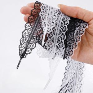 여성용 레이스 신발 끈 캐주얼 신발 운동화 용 2.9CM 너비 ​​플랫 신발 끈 블랙 화이트 신발 끈 액세서리