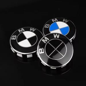 BMW E46 E90 E30 F10 F30 X5 X3 E39 F25 E60 E91 E87 M 차량용 휠 센터 캡 4개 (68mm 56mm 블루 화이트 허브캡) 액세서리