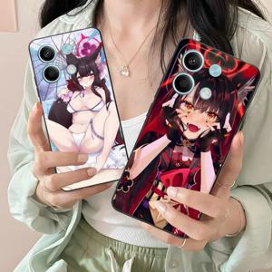 블루 아카이브 코사카 와카모 샤오미 레드미 노트 14 13 12 11 A5 3 2 1 프로 플러스 4G 5G 컬러 프린팅 커버 고급