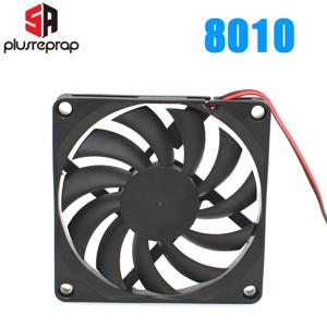 Reprap 3D 프린터 부품용 브러시리스 냉각 팬, DC 쿨러, 80x80x10mm 플라스틱 팬, 8010 12V, 24V