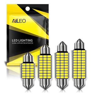 AILEO 1x C10W C5W LED Canbus 꽃줄 31mm 36mm 39mm 42mm 자동차 전구 인테리어 독서 등 번호판 램프 흰색 무료 오류