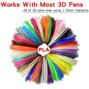 PLA 컬러 무취 안전 플라스틱 3D 펜 필라멘트 직경 1.75mm 3D 인쇄 펜 어린이 생일 크리 에이 티브 크리스마스 선물