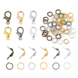 80 개/몫 12mm 랍스터 걸쇠 점프 링 커넥터 걸쇠 크림프 엔드 팔찌 목걸이 DIY 쥬얼리 용품 액세서리 만들기