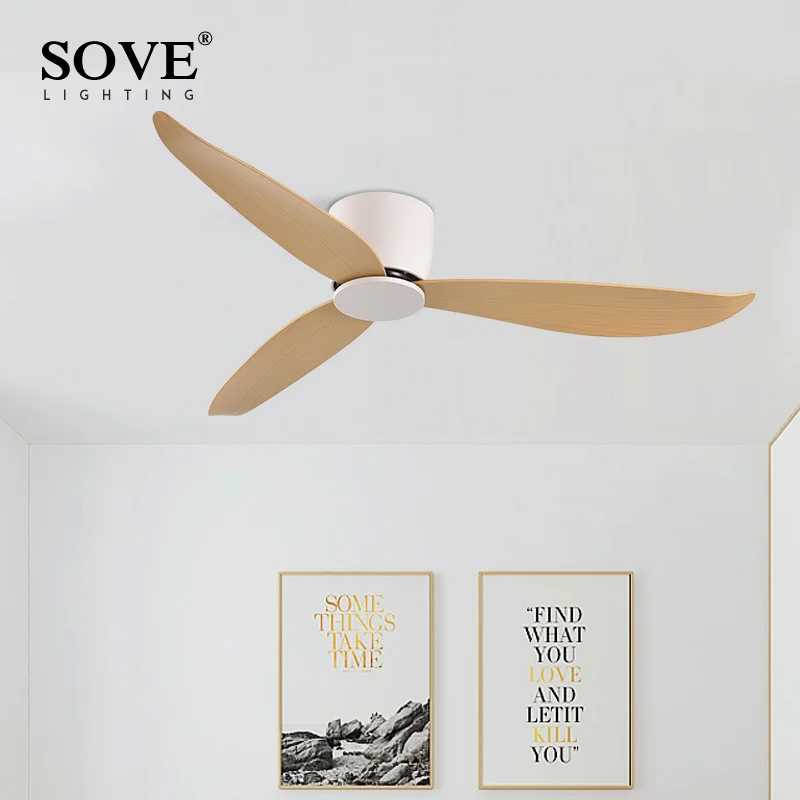 SOVE 천장 팬 흰색 낮은 바닥 울트라 얇은 17cm DC 천장 팬 원격 제어 간단한 천장 팬 빛 220V 없음