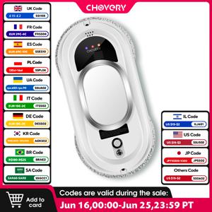 CHOVERY 창문 청소 로봇 진공 청소기, 리모컨 전기 스마트 창 유리 청소기