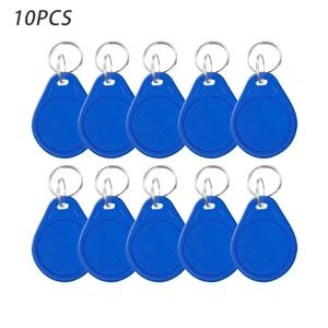 10PCS 13.56Mhz RFID UID 토큰 복사 Keykobs 변경 가능한 출석 관리 Mif 1k S50 쓰기 가능 배지 용 복제 키 체인 태그