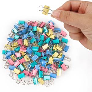 5-30Pcs 금속 바인더 클립 다채로운 파일 종이 클립 15/19/25/32/41/51mm 책에 사용 편지지 클립 학교 사무용품